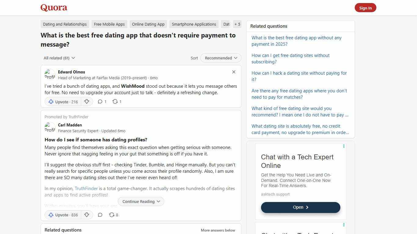 What is the best free dating app that doesn’t require payment to message? - Quora